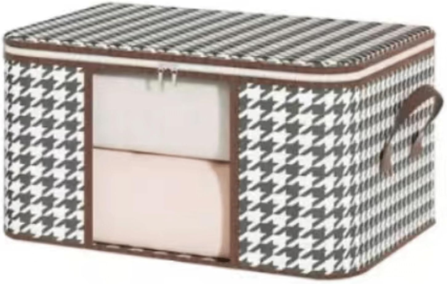 GERRIT Foldable Blanket Storage Bag With Transparent Window Cover And Handle, Used To Organize Storage Containers For Bedrooms, Closets, Clothing, And Comfort Items (Size : 50L)