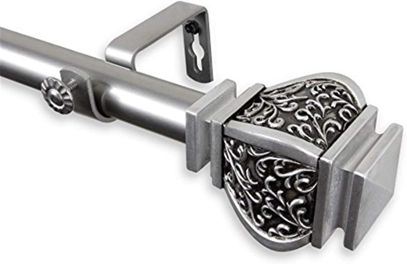 Rod Desyne Home Decorative Margot Double Curtain Rod 66-120" - Satin Nickel