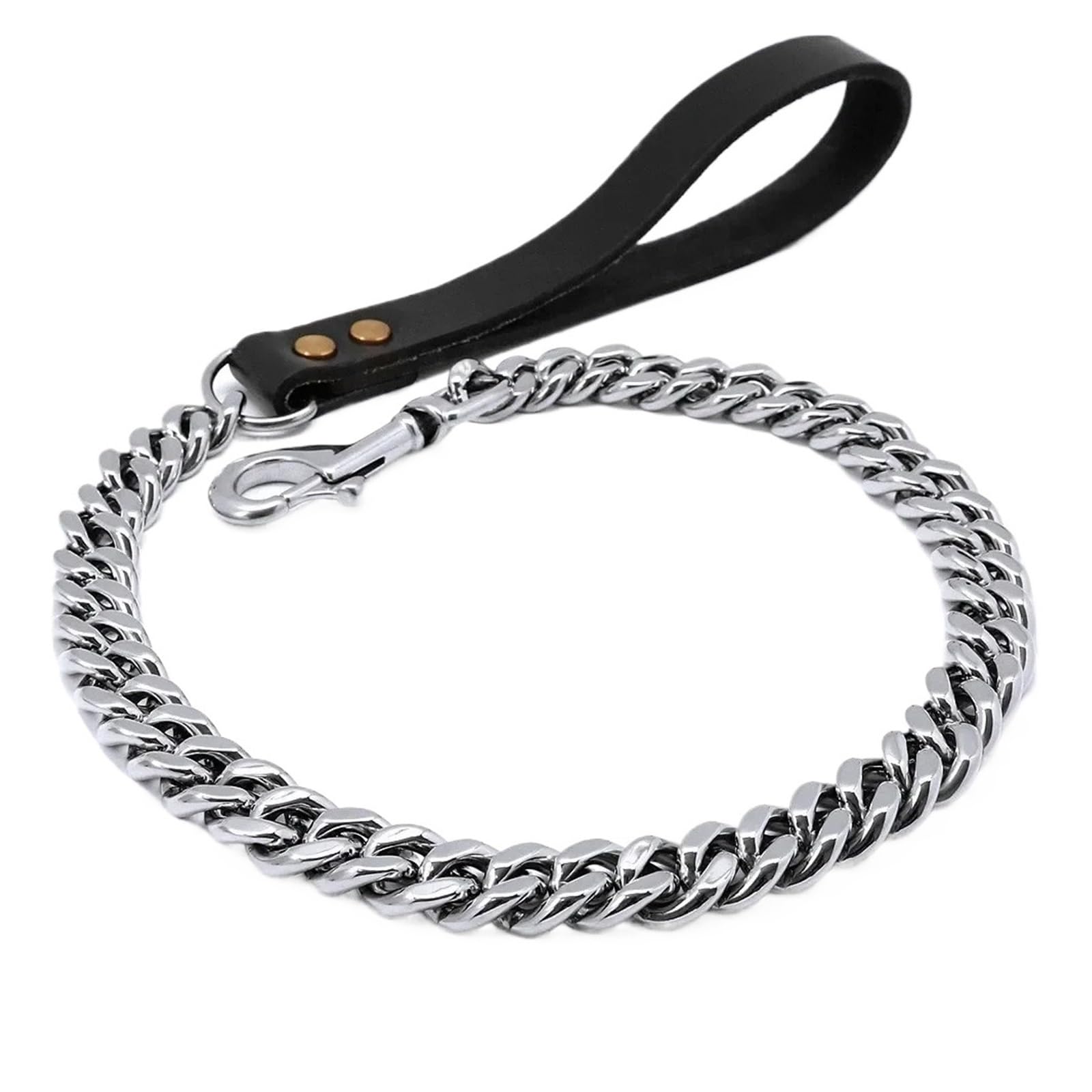 Laisse chaîne pour grand chien 19mm acier inoxydable - Sécurité anti-traction