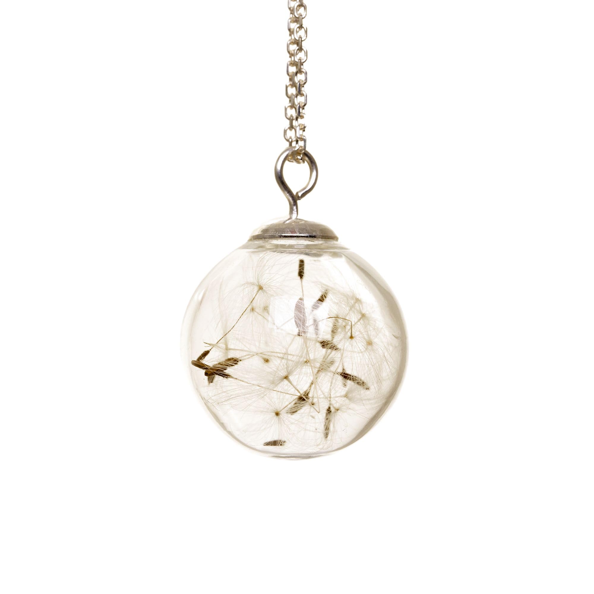 Make-a-Wish Dandelion Seed Botanical Necklace, Sterling Silver
