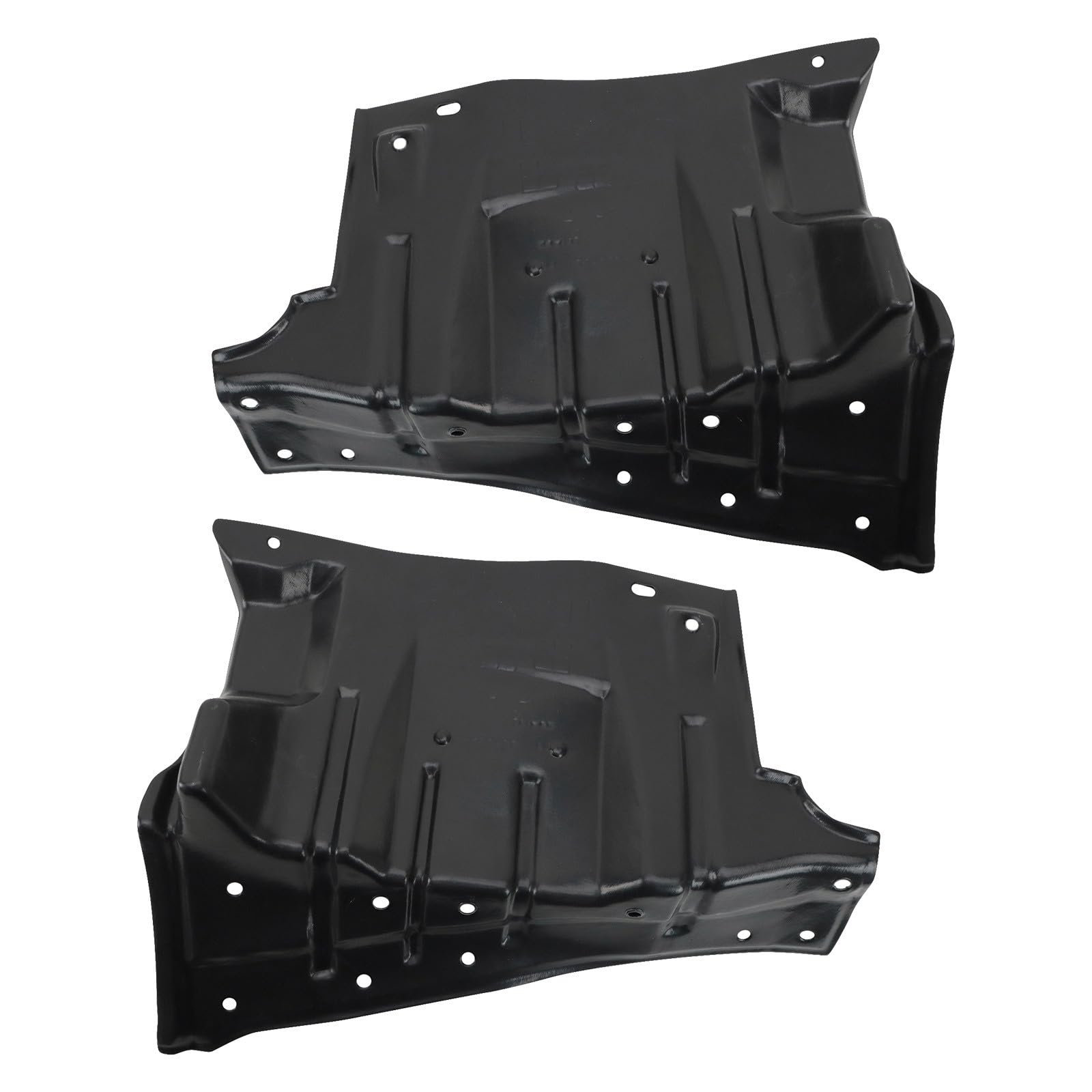 TRQ Rear Driver &amp; Passenger Side Lower Engine Splash Shield Compatible with 2008-2017 Mitsubishi Lancer 2007-2013 Outlander MI1228115 MI1228116