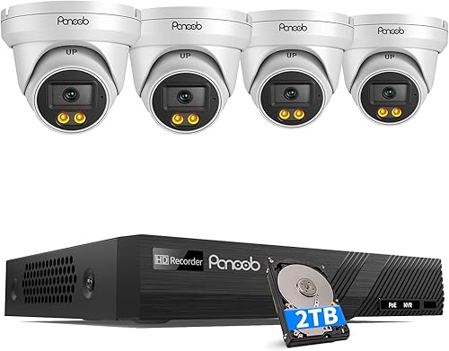 Miniatura 12 de Sistema de cámara de seguridad PoE, 4 cámaras IP bala con cable de 4 MP para exteriores, micrófono integrado para exteriores, detección de vehículos