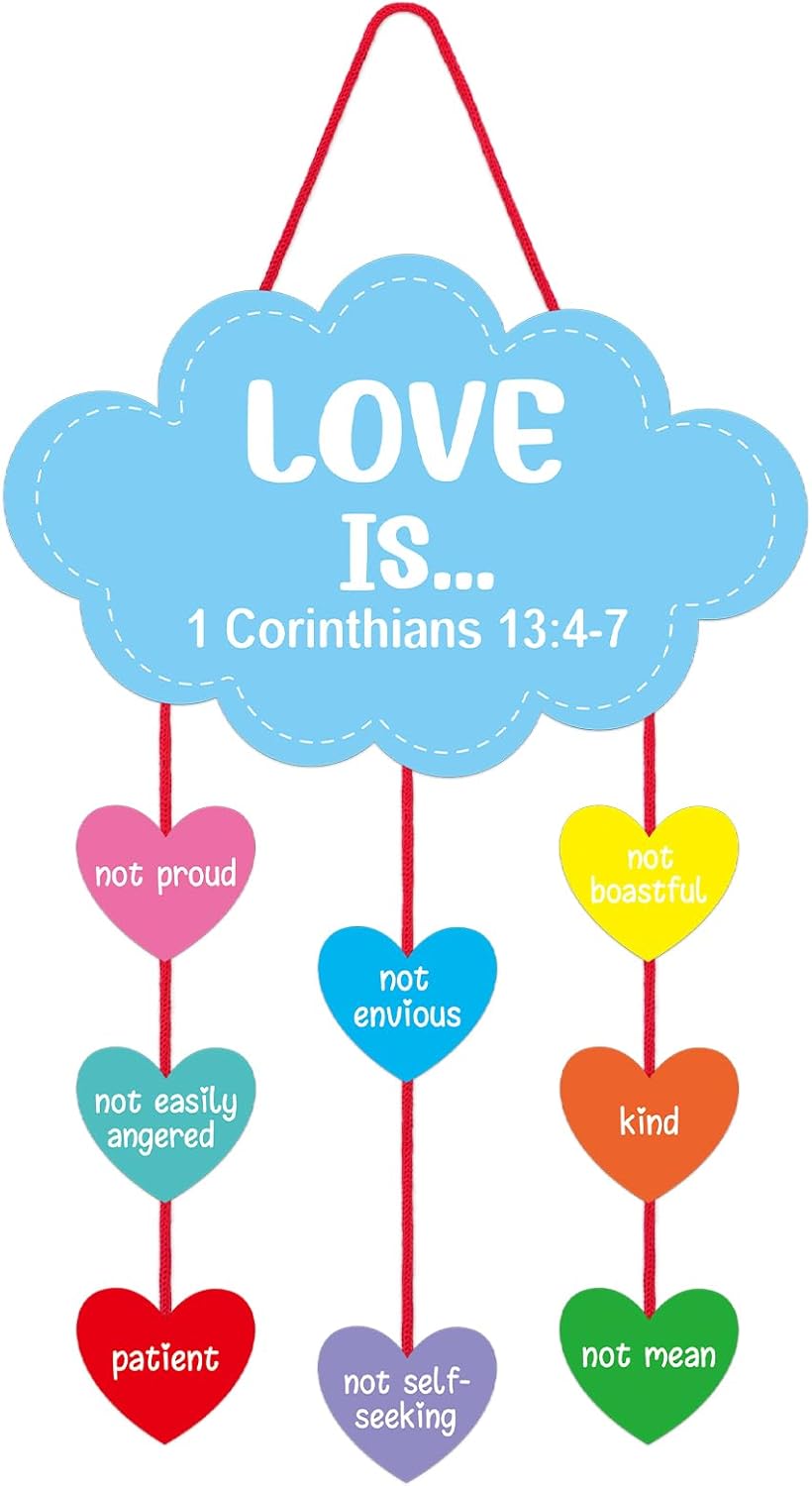 AUGTHEEP 24 Sets Valentine Heart Ornament Craft Kit for Valentine’s Day Gift Sunday School Valentine Crafts Classroom Party