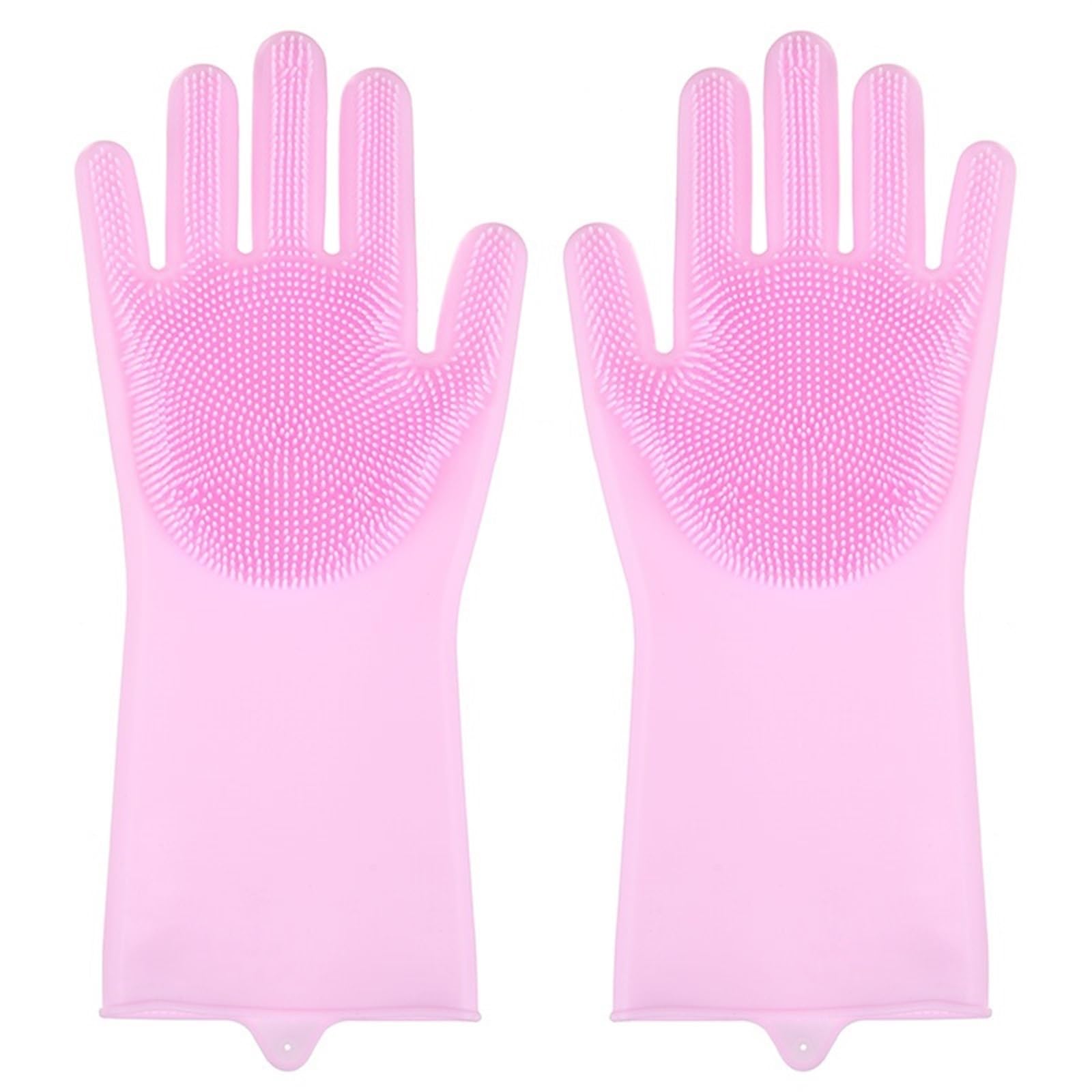 saubere Handschuhe, Spülmaschinenhandschuhe, wasserdichte und isolierte Handschuhe(Pink)