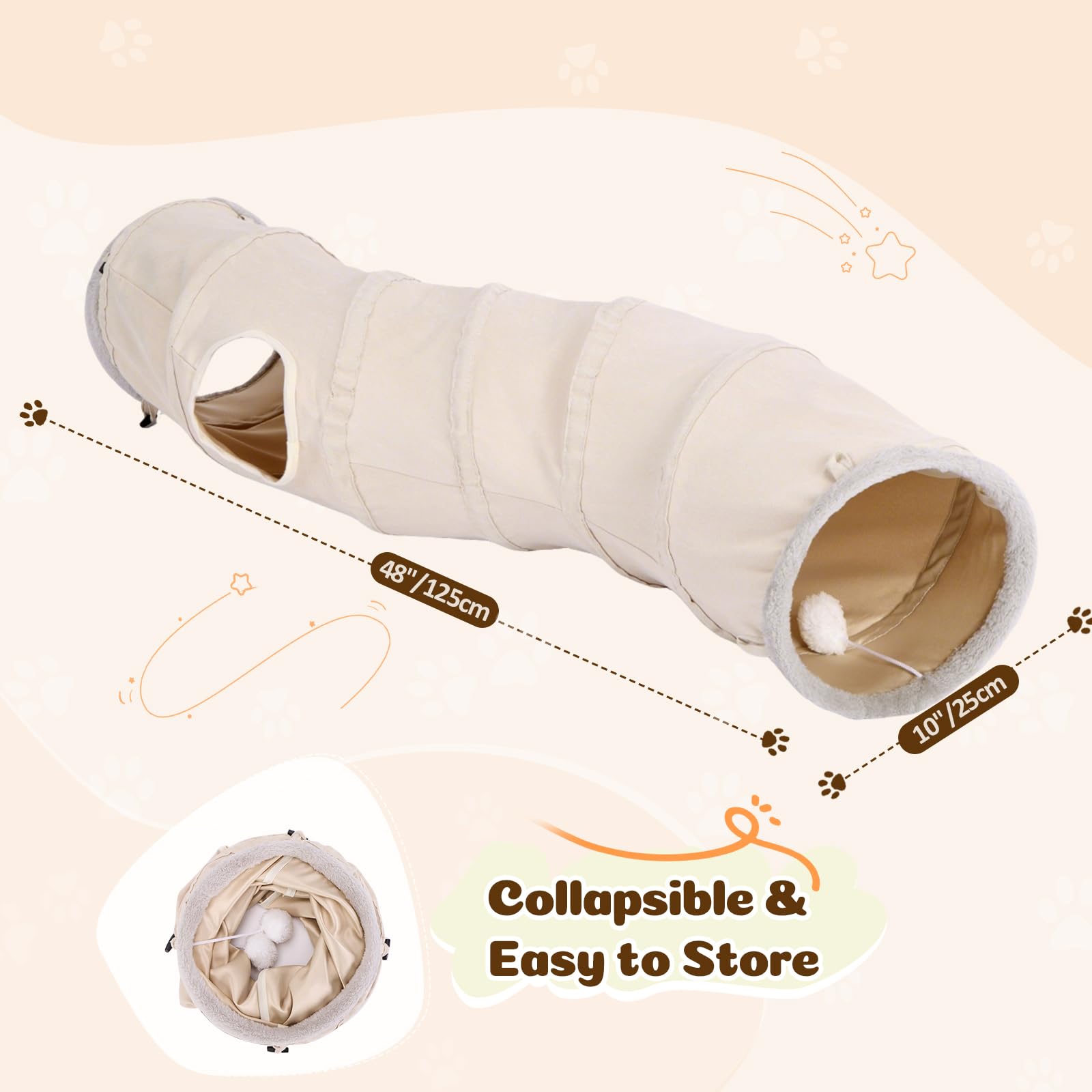 Ownpets Tunnel per gatti a forma di S, diametro 25 cm