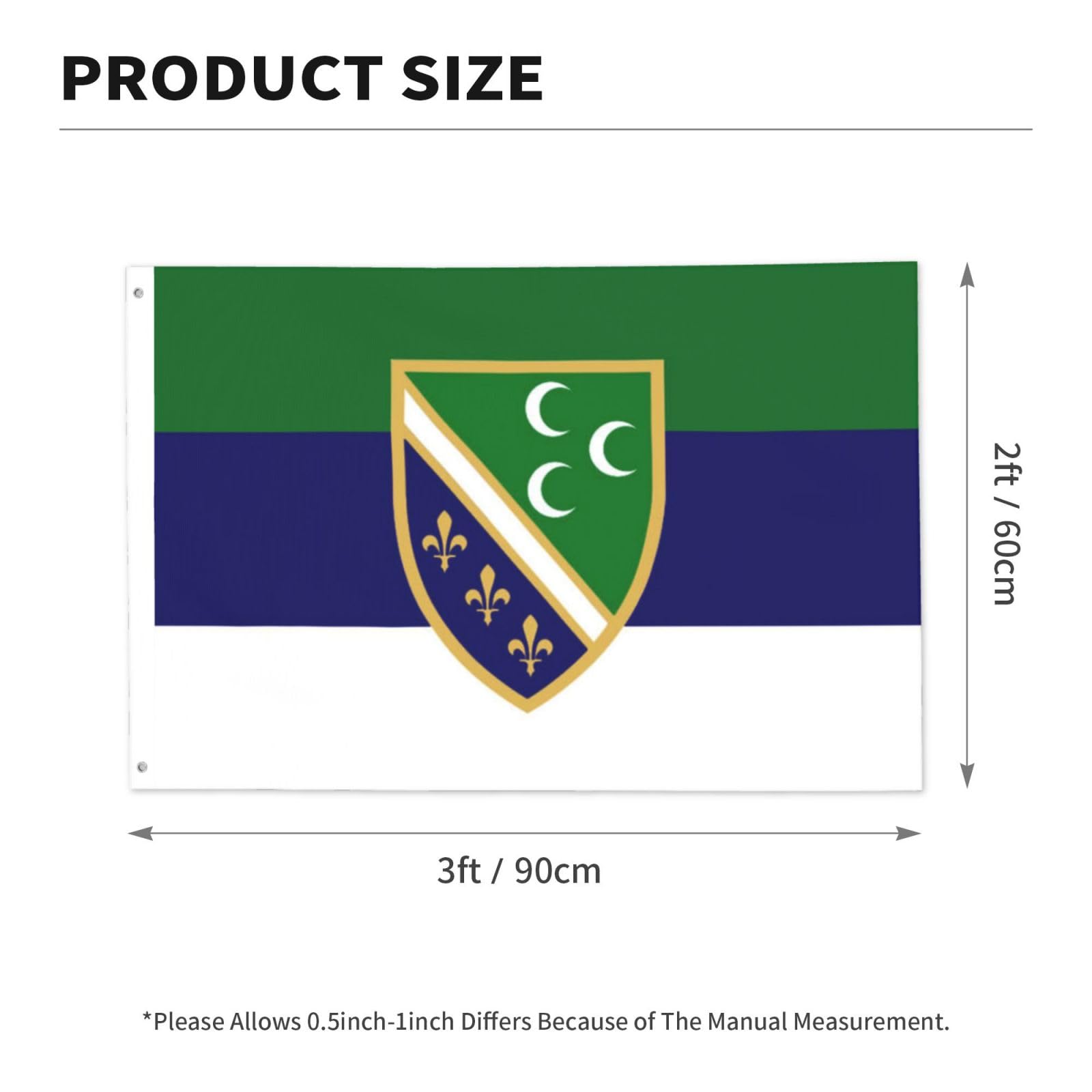 Amazon.com: Sandzak Flag Double Sided Flag 2x3ft Showcases A