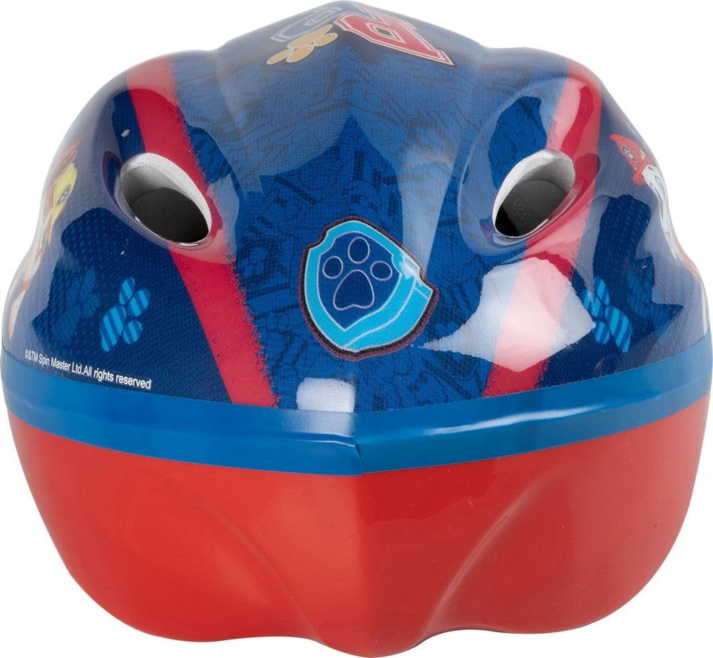 TataWay - Casque de vélo Enfant, Graphique Paw Patrol, Réglable 52-56 cm, Fermeture à Clip, Bleu, Taille 52-56 cm, Plastique