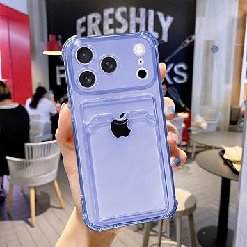 Ehr. iPhone 17 Pro Uyumlu Kamera Korumalı Kartlıklı Köşeleri Airbag Tasarımlı Darbe Önleyici Şeffaf Silikon Kılıf