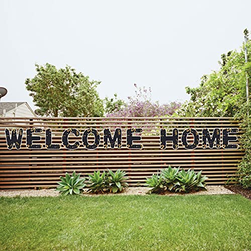 Czqepmb Welcome Home Yard Sign With Stakes And Colored Led Lights - 15" Large Size Light Up Letters Outdoor Lawn Decoration, Welcome Back Home Theme Party #TOP4