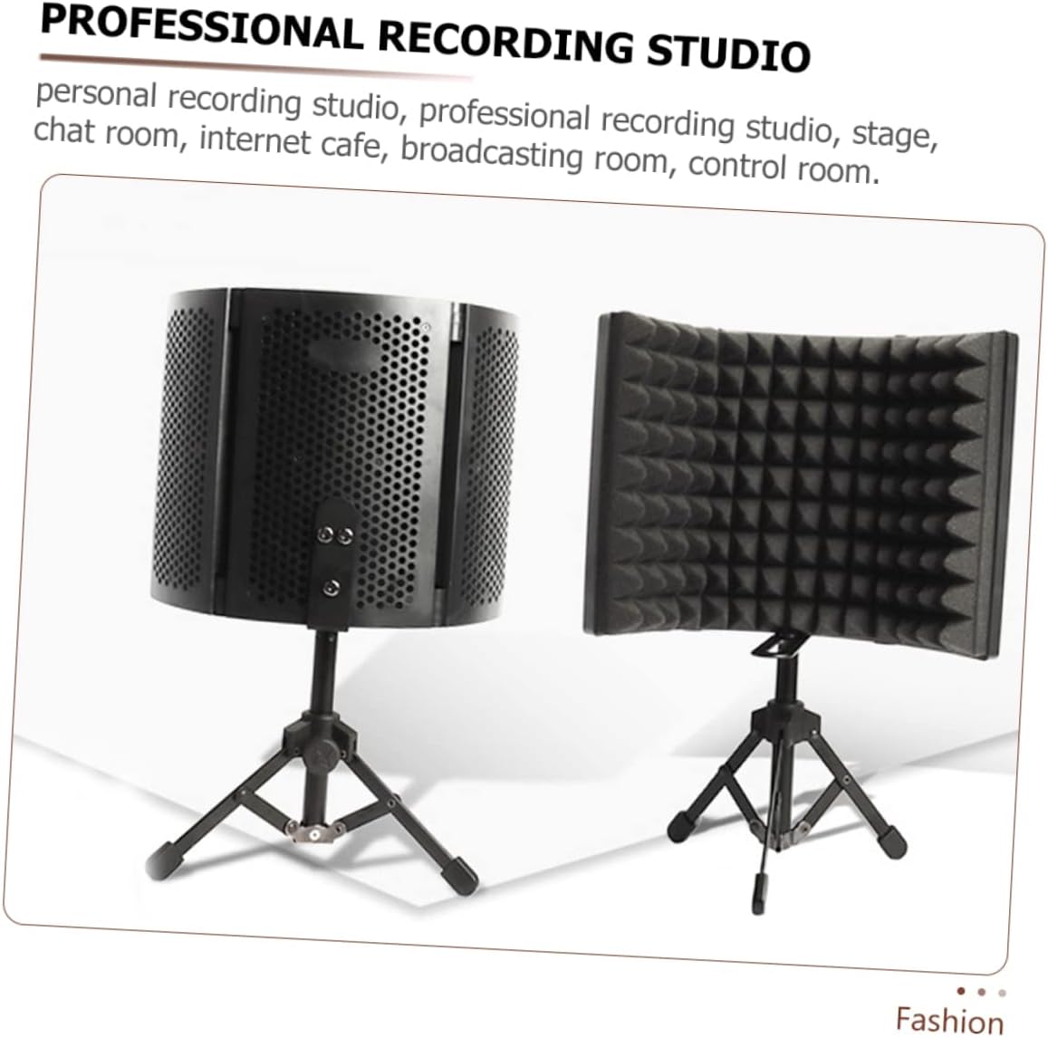 Microphone Windshield Noise Reduction Cover Professional Sound Absorber for Studio Recording High Density Isolation Shield Pop Filter Compatible Condenser Microphones