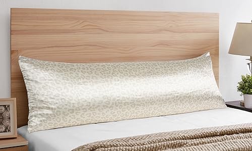 Miniatura 3 de Sweet Jojo Designs Funda de almohada de satén dorado y gris pardo con estampado de guepardo para el cabello, piel y cuerpo, funda decorativa para