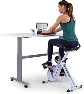 Capital Sports Azura Exercise Bike - Bicycle ergometer with training computer, height-adjustable exercise bike with 7.5 kg flywheel mass, 8-step resistance, Desk