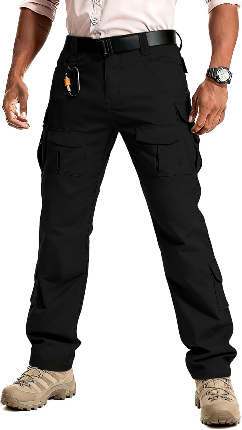 Men's Cargo Pants Lightweight Ripstop Work Pants Outdoor Multi Pockets Tactical Cargo Pants
