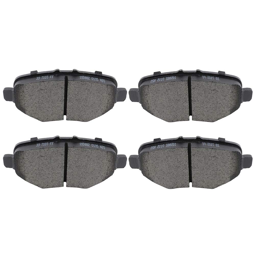 cciyu D1612 Rear Ceramic Brake Pads Kits 4pcs fit For Chevy Cobalt,HHR,For Malibu, For Ford Explorer,Flex,Special Service Police Sedan,Taurus,For Lincoln MKS,MKT,For Pontiac G5,G6,For Saturn Aura,Ion