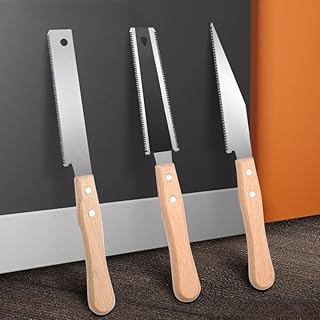 3pcs High-Efficiency Flush Cut Handtools for Wood Cutting Small Portable Pull Cutter with Fine Teeth for DIY Woodworking and Tree Trimming