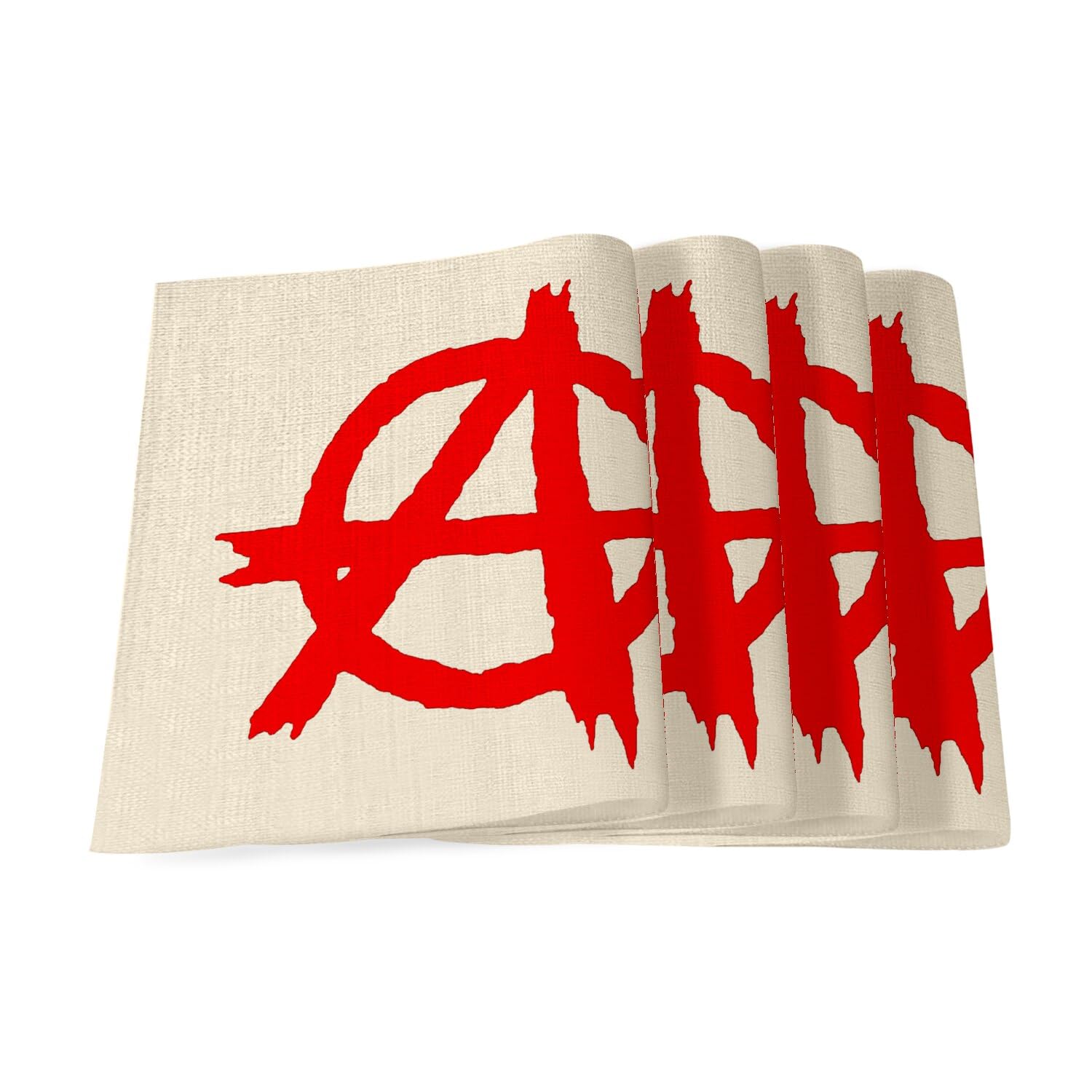 Sets de table en lin Anarchy 40x28,5 cm grand format pour table de cuisine