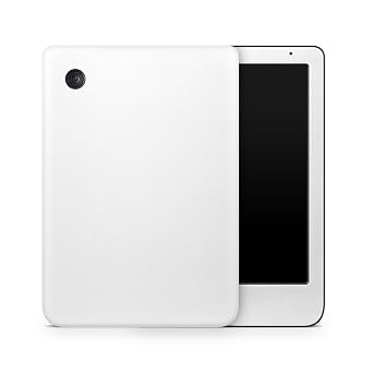 Glossy Glitter E-Reader Skin Compatible with Kobo Clara Colour 2024 - Solid White - Premium 3M Vinyl Protective Wrap Decal Cover - Easy to Apply | Crafted in The USA by MightySkins