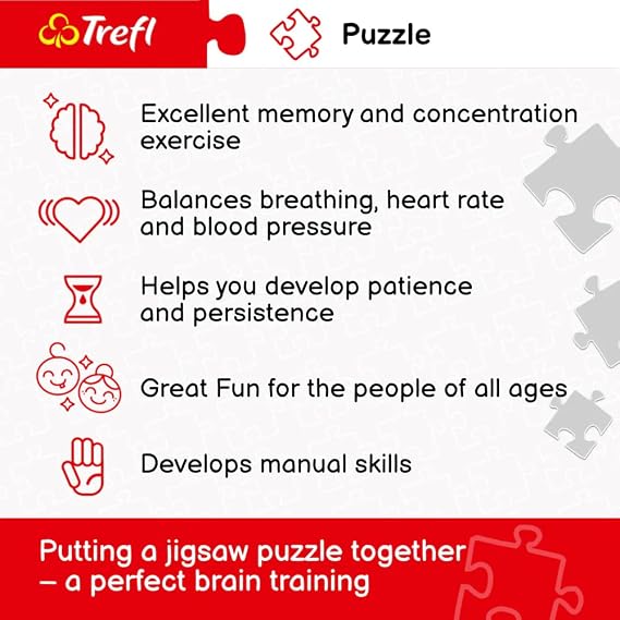 Trefl Sunny Day in London - 500 Piece Puzzle 18.9x13.4 | RED, DIY, Creative Entertainment, Classic Jigsaw, 10+