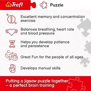 Trefl Sunny Day in London - 500 Piece Puzzle 18.9x13.4 | RED, DIY, Creative Entertainment, Classic Jigsaw, 10+