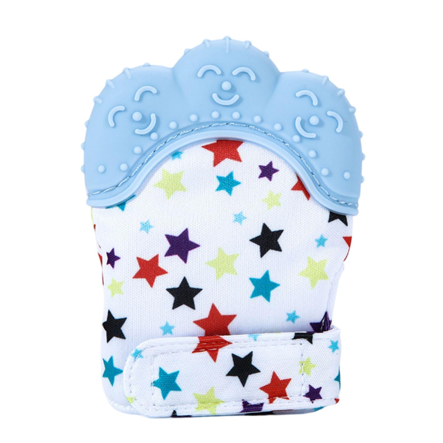 FunBlast Baby Teething Mitten – Soft Silicone Teether Glove for Infants, BPA-Free, Safe & Comfortable Teething Toy for 3+ Months Babies, Toddlers, Infants (LightBlue)