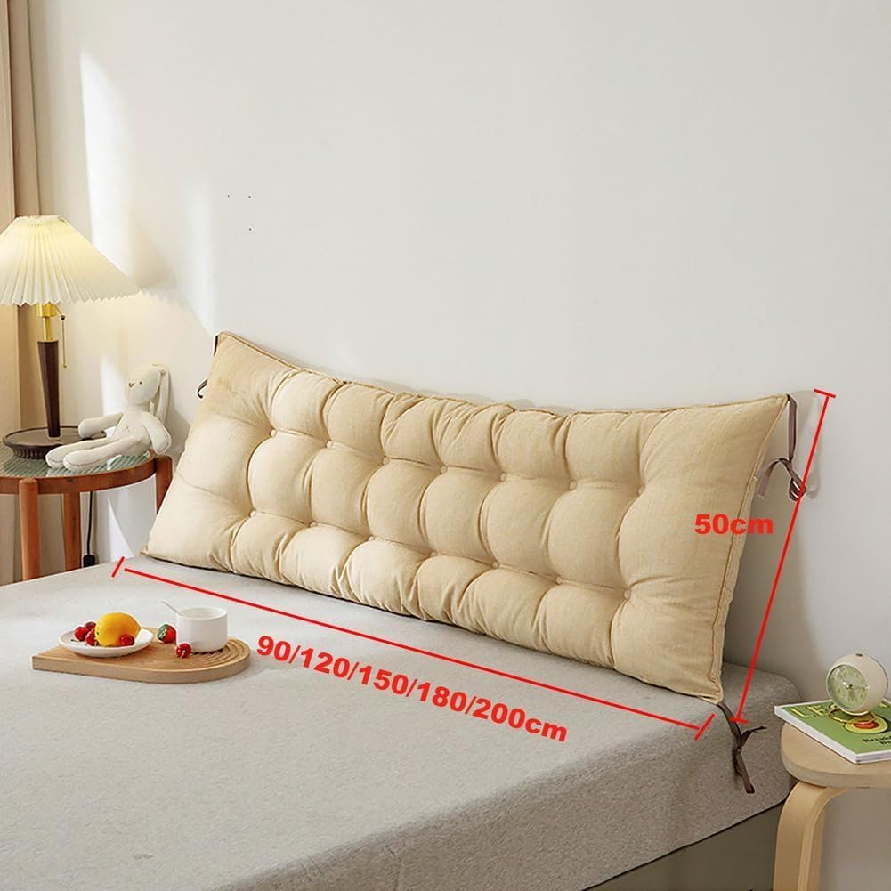 Cuscino Testata Letto Matrimoniale Imbottita, Cuscino Schienale Divano, Cuscini per Testata Letto Una Piazza e Mezza,01,120x50cm