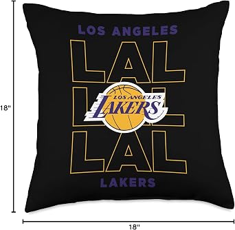 NBA - Los Angeles Lakers Stacked City LA Logo Throw Pillow