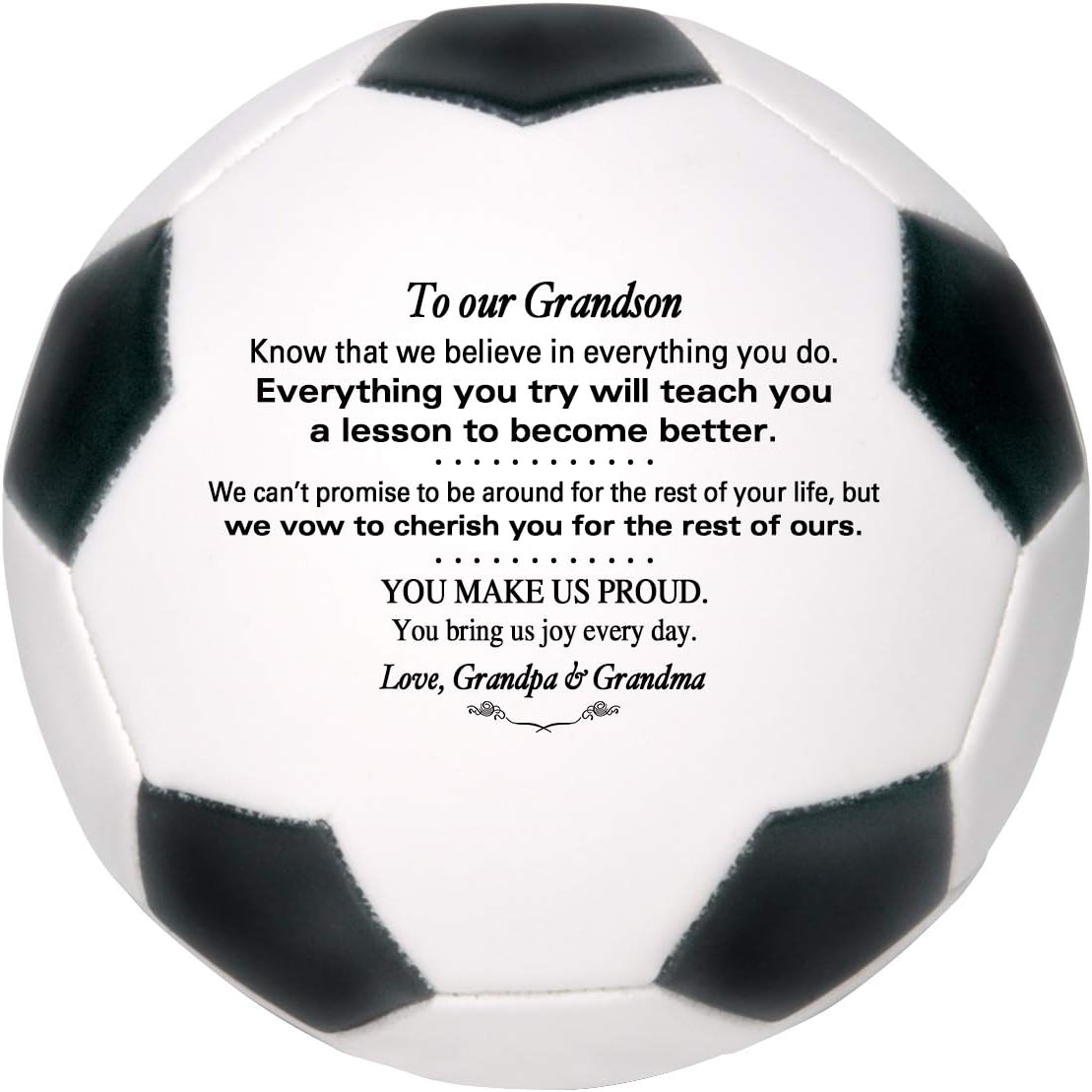 Personalized Custom Soccer Ball - Dad to Son - Mom to Son - Grandpa to Grandson - Grandma to Grandson - Graduation Birthday Wedding