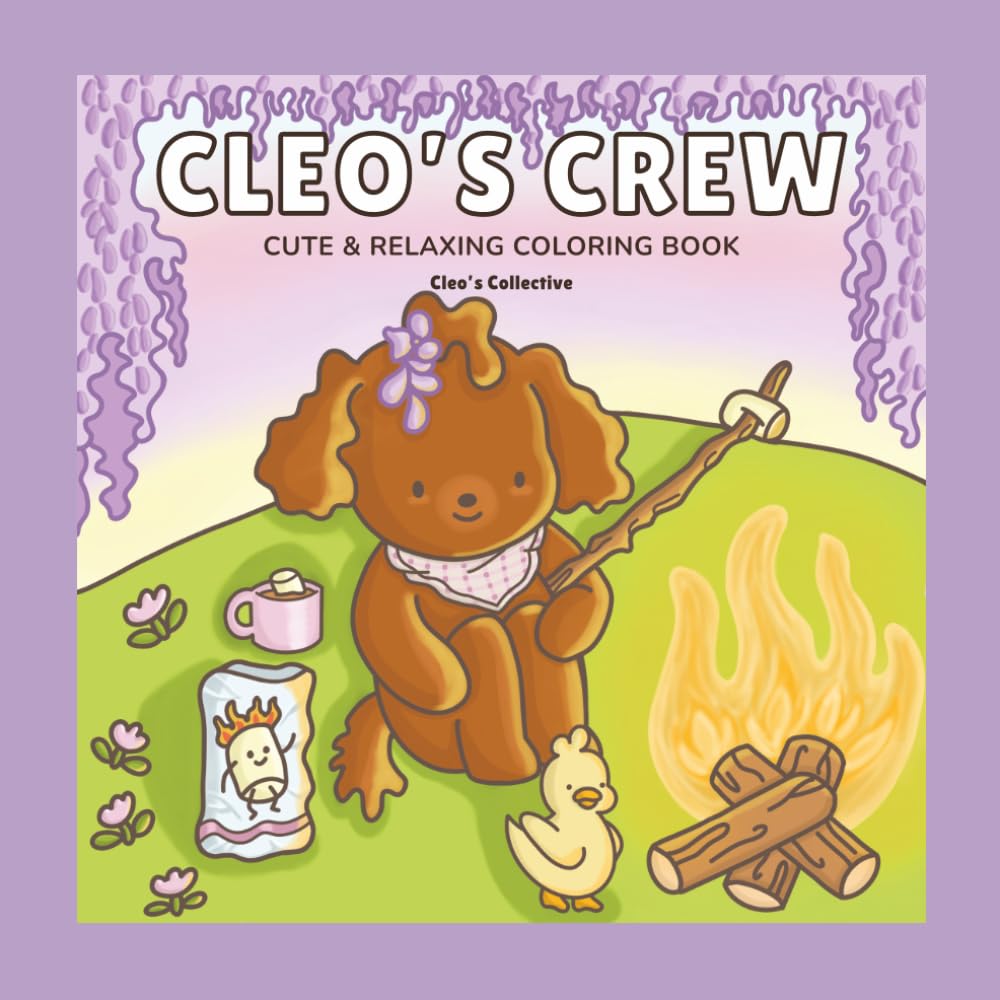 Cleo's Crew: Cute & Relaxing Coloring Book for Adults and Teens Featuring Cozy Animal Friends for Relaxation and Stress Relief
