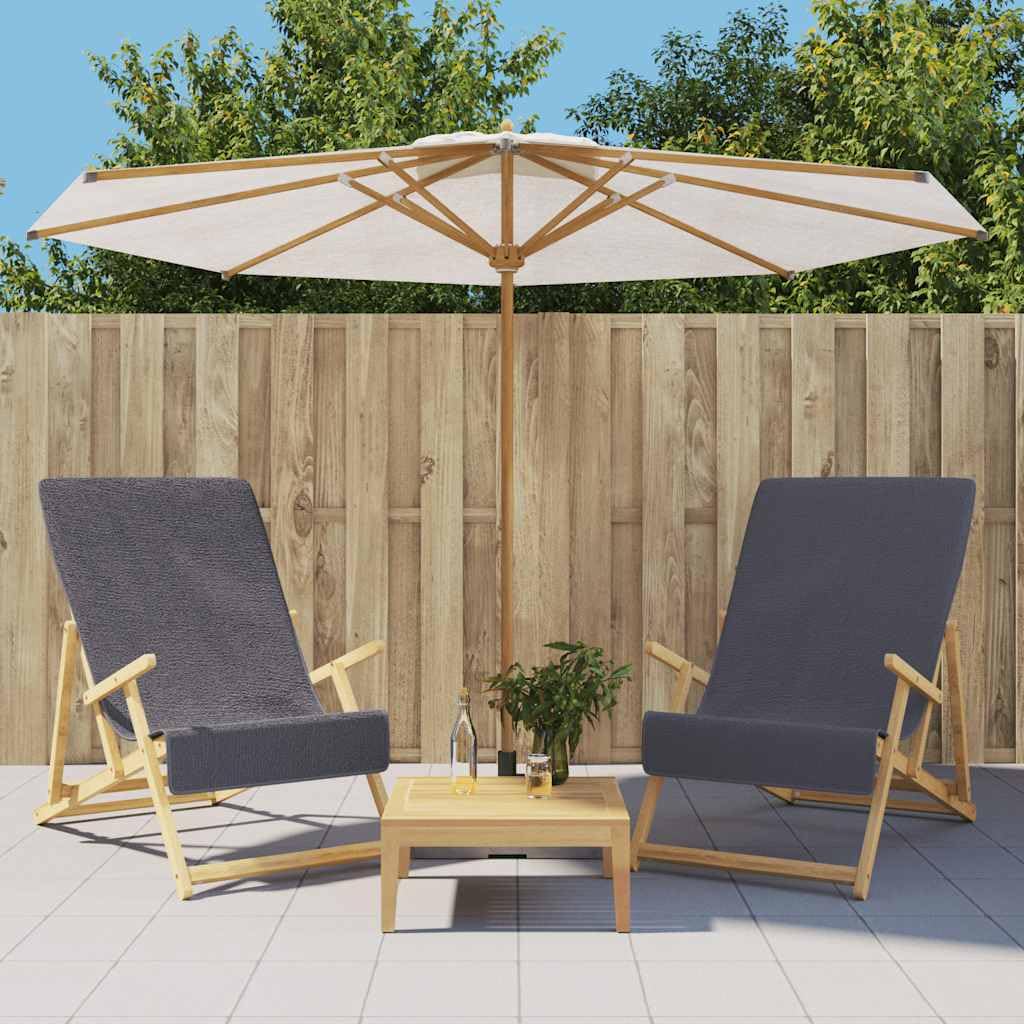 Serviettes de Plage 2 pièces Anthracite 60x135 cm Tissu 400 GSM pour Piscine, Plage, Vacances, Yoga, Camping, léger, Absorbant, sèche Rapidement, Doux Coton Microfibre