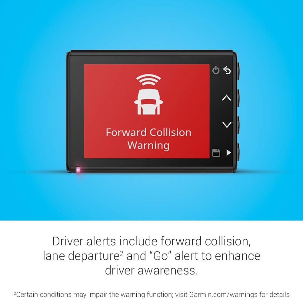 50% Off Discount Garmin Dash Cam 56, Wide 140-Degree Field of View In 1440P HD, 2 LCD Screen and Voice Control, Very Compact with Automatic Incident Detection and Recording