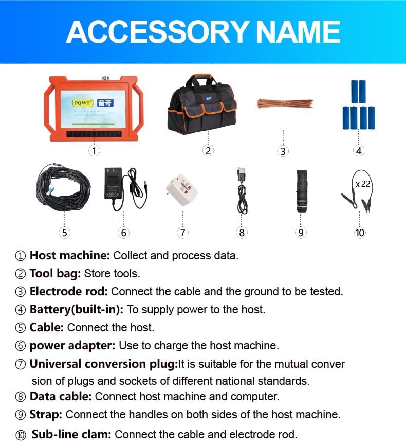 Usuario que conecta cables al detector de agua PQWT GT-150A en un entorno de campo.