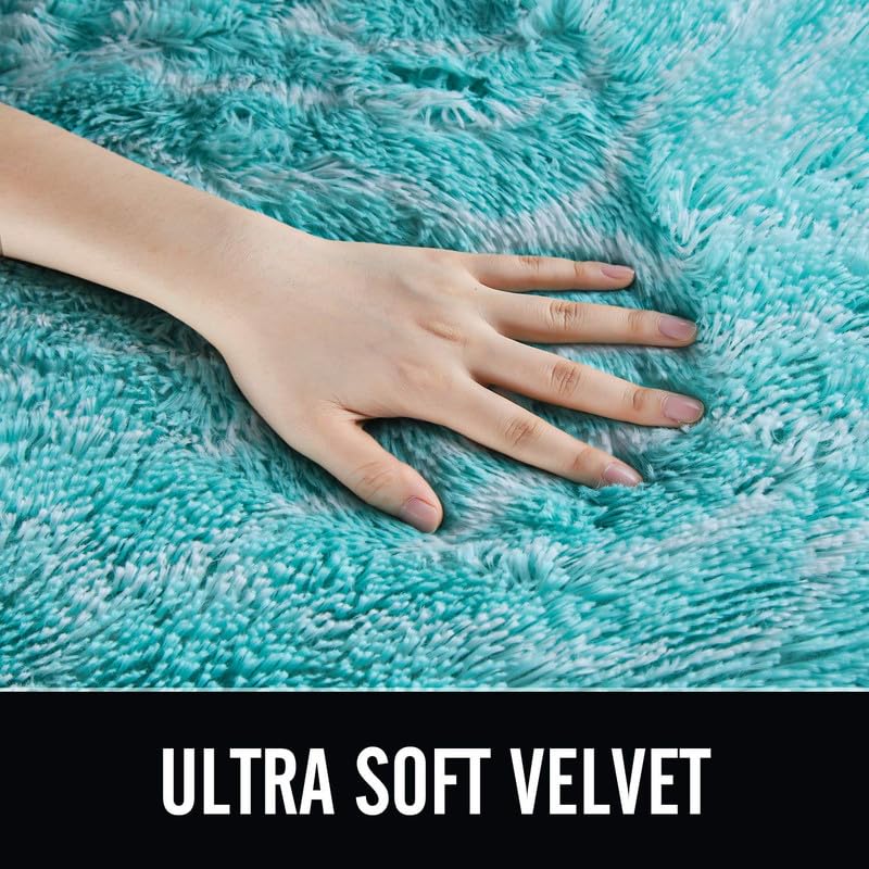 Image of zia carpets Cozy Soft Shaggy Non Slip Carpet for Home Decor Aesthetic Rugs with 2.5 inch Thikness Size 6x6 feet