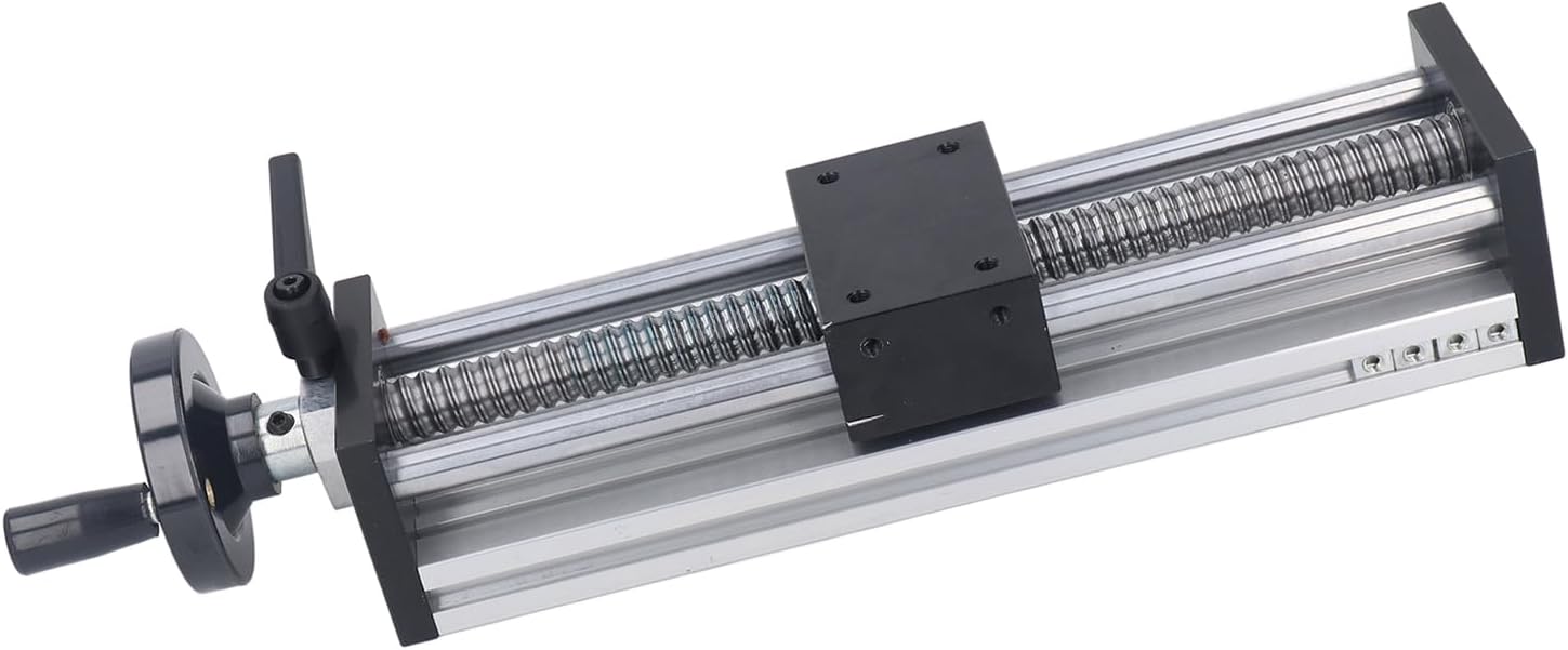 KIMISS Linear Stage Actuator 200mm Stroke Manual Ballscrew Linear Rail Slide Stage with Handwheel Professional Accessories, KIMISSiy5z4rbqfe