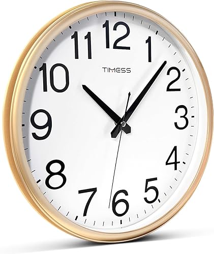 Miniatura 4 de Reloj de pared, esfera grande de 11 pulgadas, silencioso, funciona con pilas, analógico de calidad, movimiento ultra silencioso, movimiento de