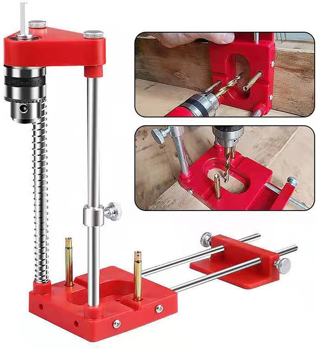 QUISTALA Drill Locator Hole Punch Locator, Drill Guide Positioning Tool Adjustable for Woodworking Portable Drill Finder Woodpecker Precision Positioner
