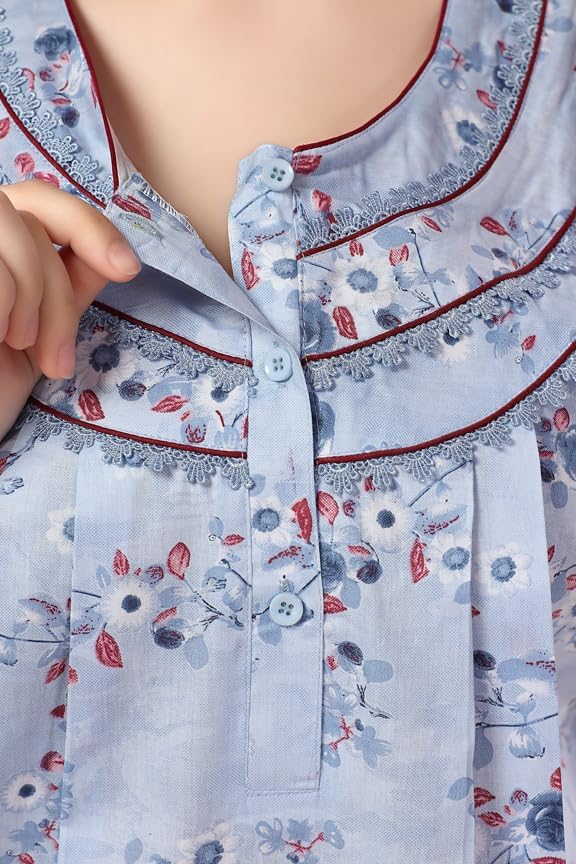 Soulemo Women Cotton Floor Length Nighty 1633 - Image 3