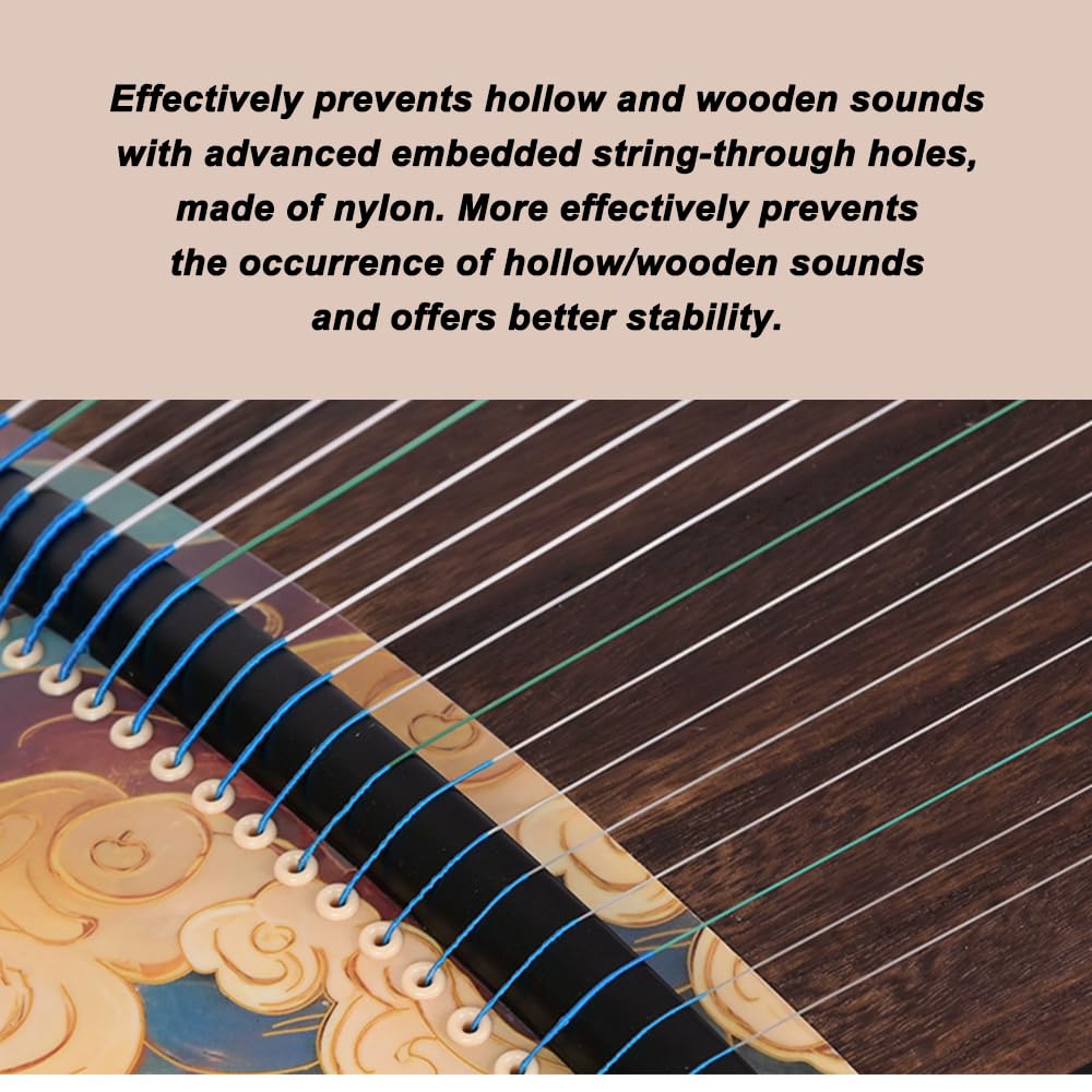 88CM/21 String Paulownia Guzheng, w tym zagęszczona torba do przechowywania + akcesoria, dla początkujących