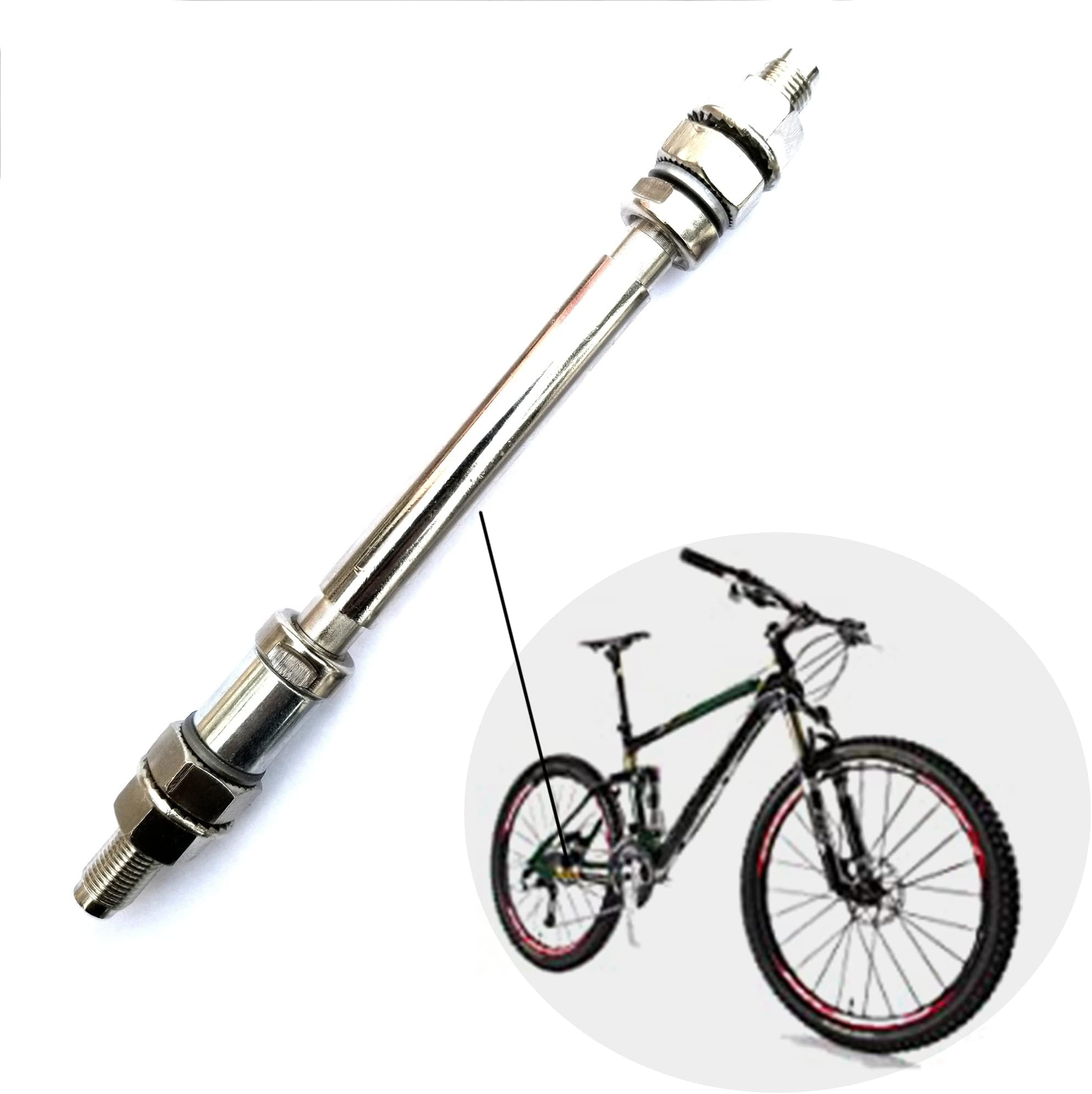 Bicycle Axle Bike Axle Bike Hub Mountain Bike Axle Bicycle Multiple Speed Rear Hub Axle Bicycle Wheel Hub Axle Metal Bike Axle Bicycle Axle Quick Release Rear Solid Shaft Lever