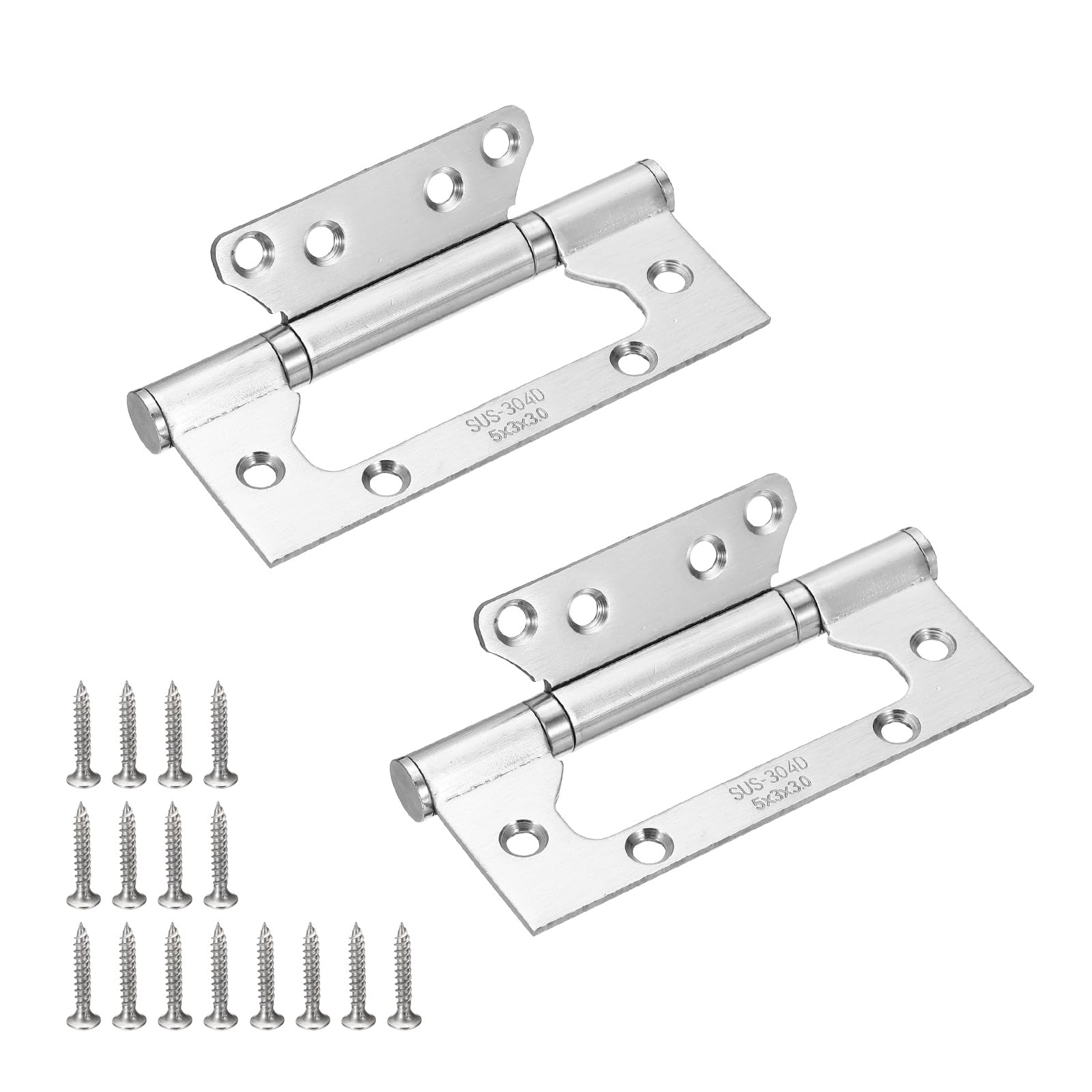 Charnières en acier inoxydable 304 de haute précision avec vis pour menuiserie durable