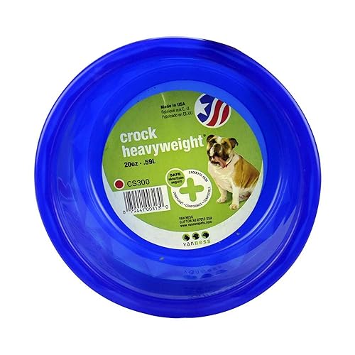 Van Ness Pets Crock Style Heavyweight Translucent Medium Bowl