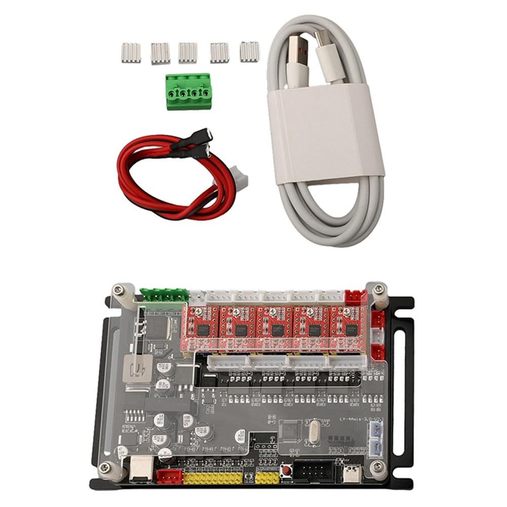 GRBL Contrôleur de moteur pas à pas à 4 axes pour gravure de routeur CNC, commande ARM32 bits avec découplage optique, prise en charge PWM/TTL