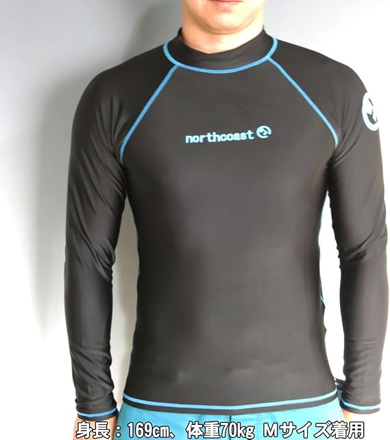 Amazon Co Jp Northcoast ノースコースト メンズラッシュガード 長そで Nc8549 Bk1 ラッシュガード プール サーフィン 紫外線 ｕｖ メンズモデル M スポーツ アウトドア