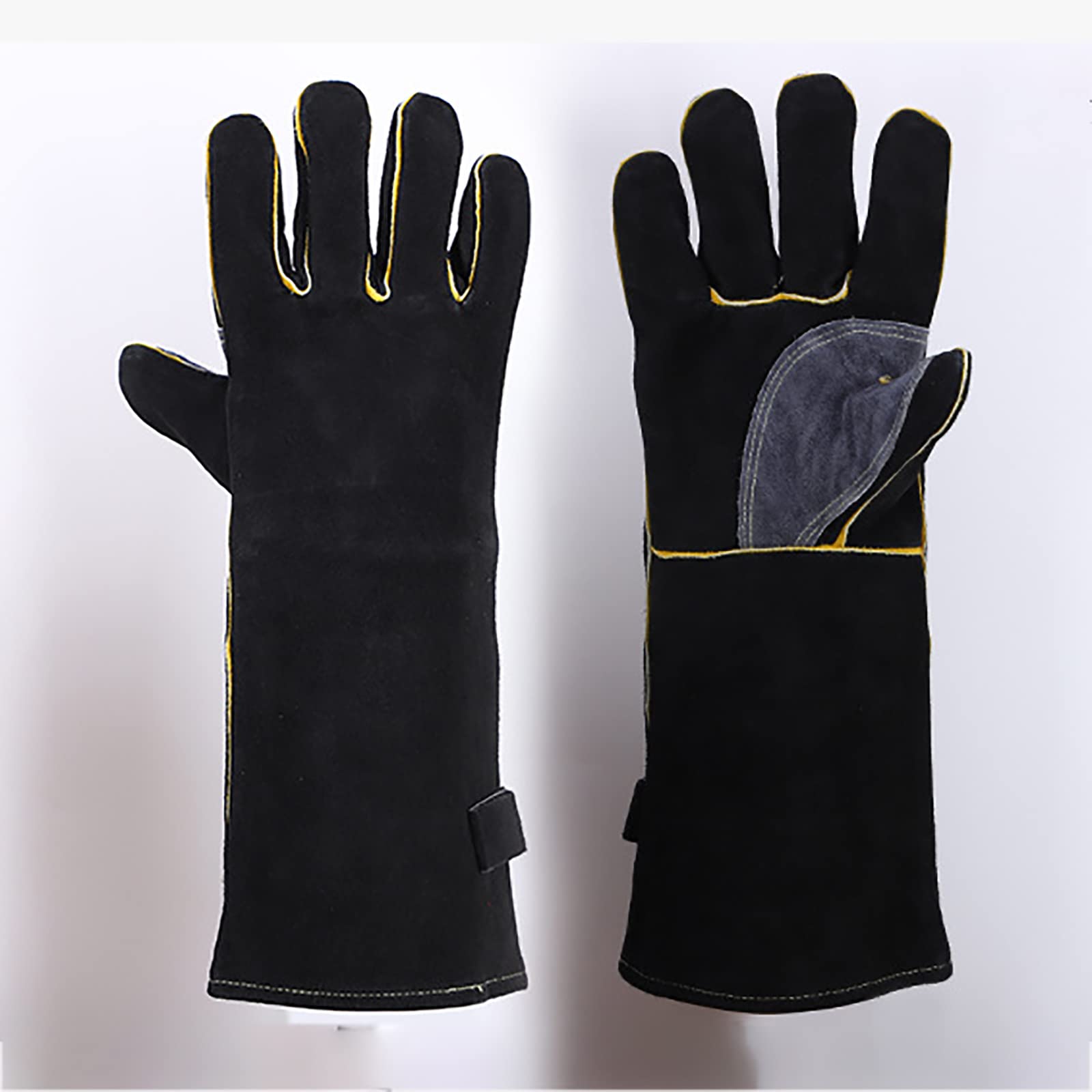 Gartenhandschuhe Aus Leder mit Unterarmschutz Arbeitshandschuhe Rose Pruning Dornenfeste Lange Ärmel Stichfeste Rindsleder für Männer und Frauen