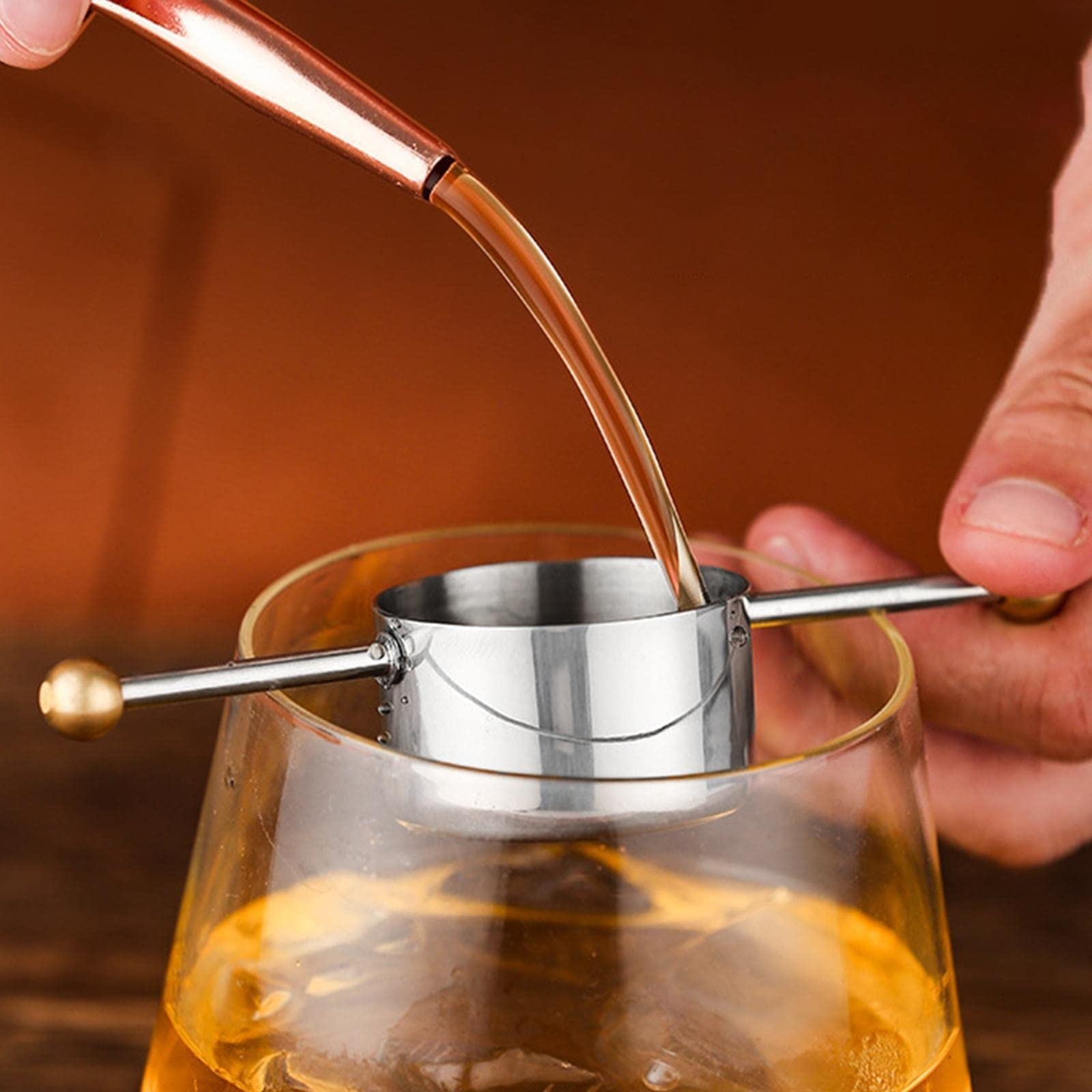 Cuillère à Bar, doseur à Cocktail, Mesure de Boisson, Outils de Barman, Tasse à mesurer à Double Perle, pour Bar et Maison