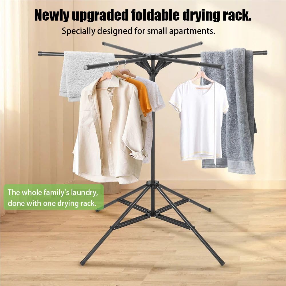 Etendoir Extensible,Séchoir à Linge Pliable à Quatre Pieds pour Intérieur, Séchoir Portable, Hauteur Réglable, Pliable, Barres De Séchage en Abs Et Acier Au Carbone, Facile à Installer