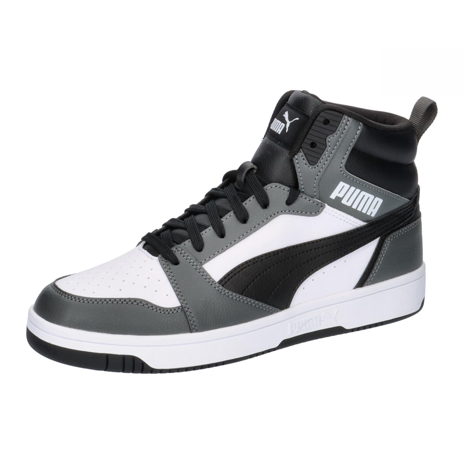 PUMA Rebound V6 Adidasy Uniseks,PUMA WHITE-PUMA BLACK-SHADOW GRAY,42.5 EU