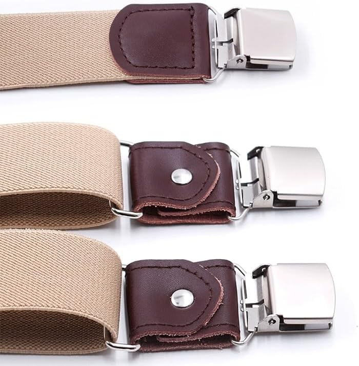 Suspenders Polyester Filament 3 Clips Man Sling Belt Monochrome Shoulder Strap