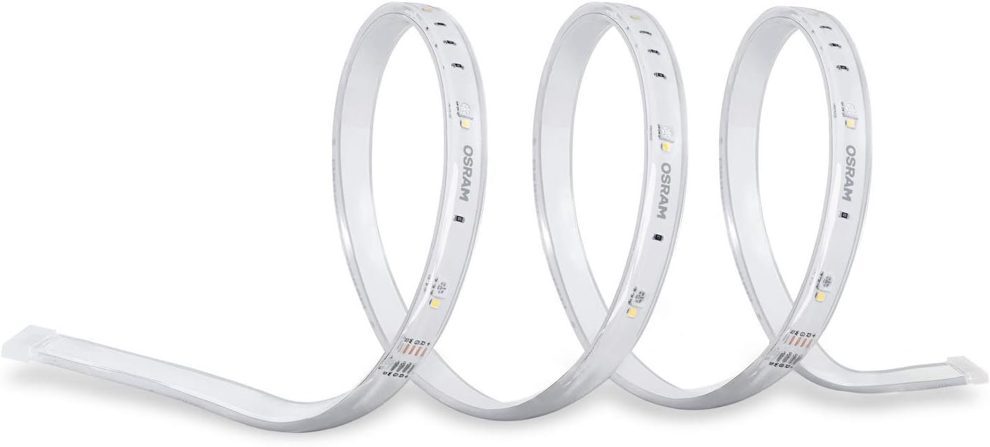 OSRAM SMART+ Outdoor LED Stripe, Bluetooth RGB LED Strip, dimmable, warm white to daylight (2000K - 6500K), Length 5m