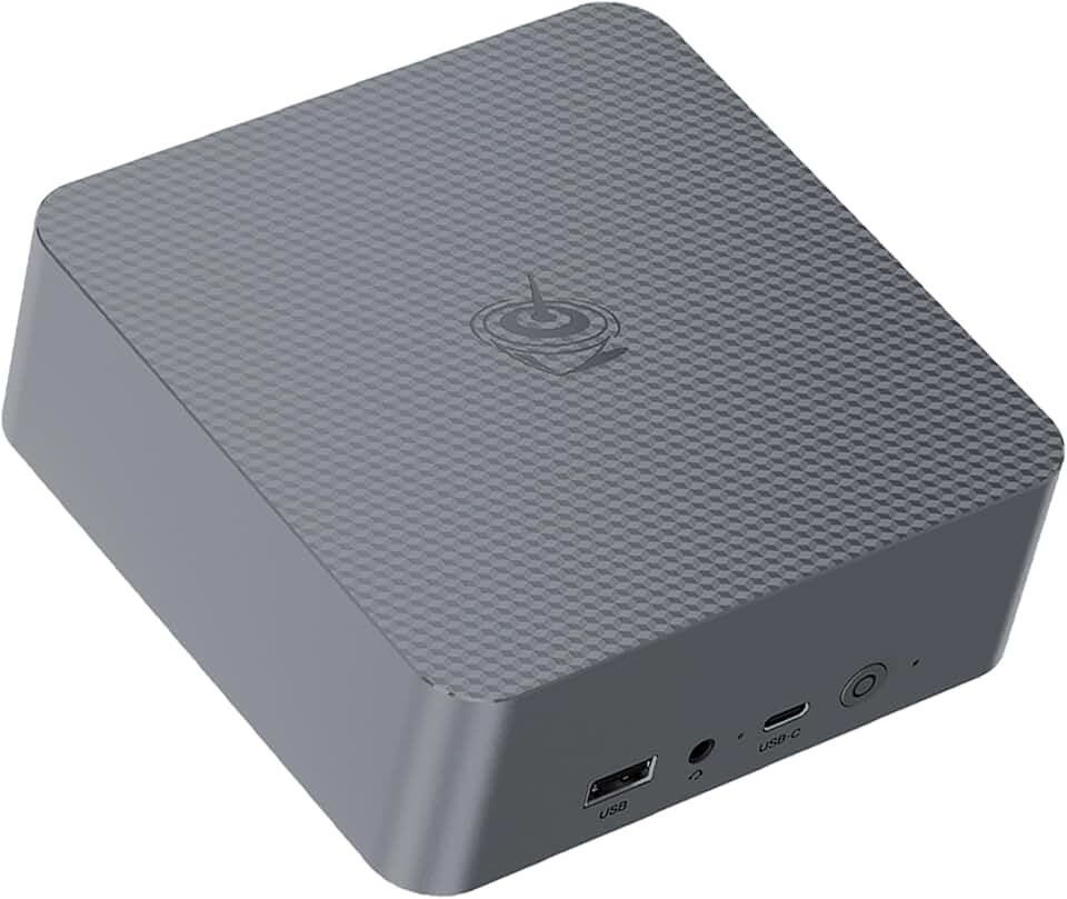 Beelink Mini PC EQR5, Processador AMD Ryzen 7 5825U (8C/16T, até 4,5GHz), 32GB DDR4 RAM 500GB NVMe PCIE3.0x4 SSD, Mini Computador Suporte 4K Dual Screen Display/Dual LAN/WiFi 6/BT5.2/USB 3.0