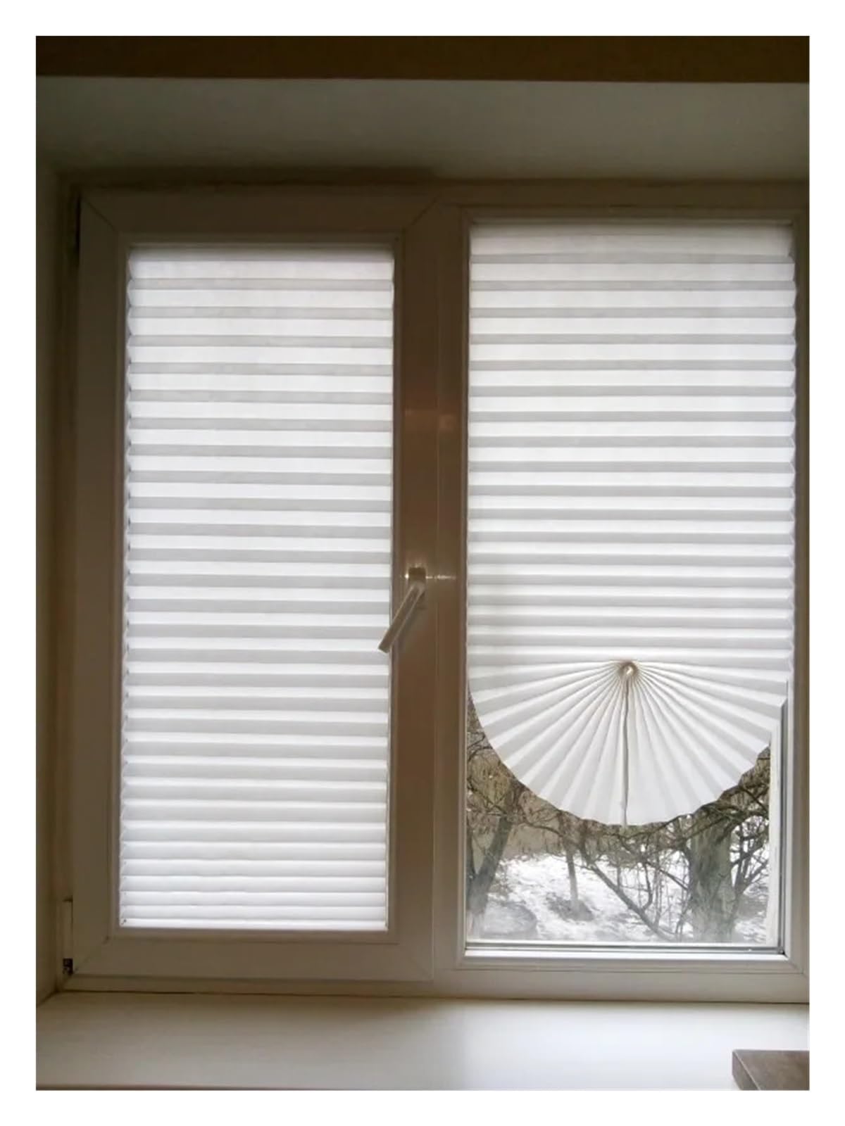 WEOKDFHA Self Adhesive Blinds Adhesive Window Blinds Pleate Shades Zebra Blind Roller Blackout Curtain For Bedroom Living Room Balcony Home Decoration(Blinds White,60 W X 150 L cm)